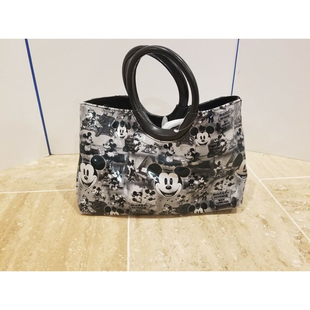 Walt Disney Bag Mickey Minnie Box Lunches Vtg‎ Cartoon look Comic Handbag Purse